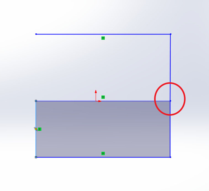 آموزش حذف خطوط inference line در قسمت sketch نرم افزار solidworks 2020